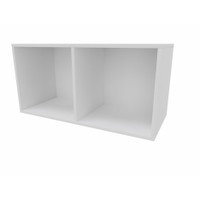 Cube Design 5313 Quadro reol, hvid laminat, 2 rum - åben