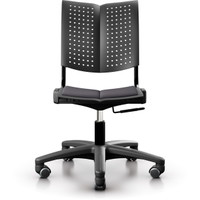 HÅG Conventio Wing 9822 kantinestol, sort plast, antracit xtreme 145 sædebetræk, sort stel