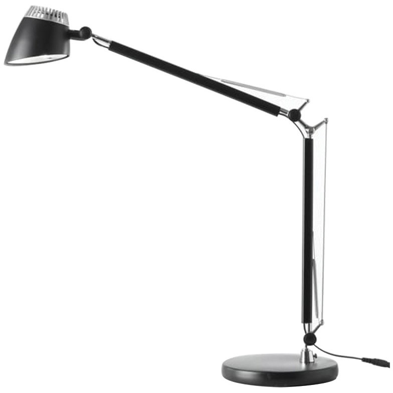 Valencia skrivebordslampe med bordfod, sort