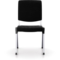 HÅG Conventio 9520 kantinestol, sort comfort 0050 ryg- og sædepolstring, sølv stel