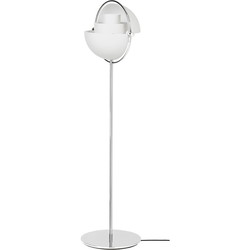 Gubi Multi-Lite Gulvlampe, Ø 512, Krom/m. Hvid skærm