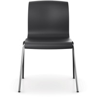 RBM Low-back Bella 4447 kantinestol, grå skal med alu stel