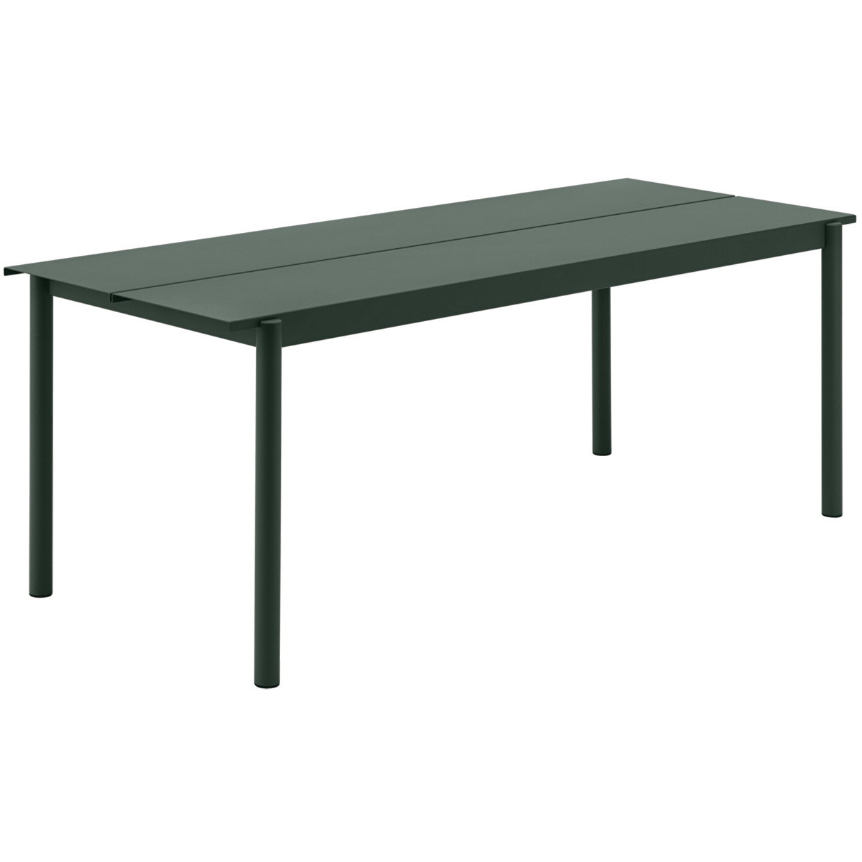 Muuto Linear steel bord, grøn, 200x75 cm.