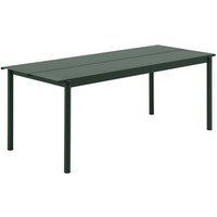 Muuto Linear steel bord, grøn, 200x75 cm.