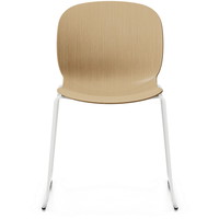 RBM Noor 6065 kantinestol, eg skal med hvid stel