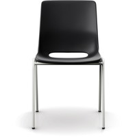RBM Ana 4340 kantinestol, sort skal med lysegrå stel