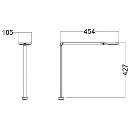 Luxo Motus Flat bordlampe med klemme sort