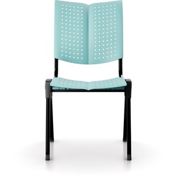 HÅG Conventio Wing 9811 kantinestol, turkis plast, sort stel