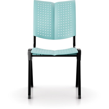 HÅG Conventio Wing 9811 kantinestol, turkis plast, sort stel