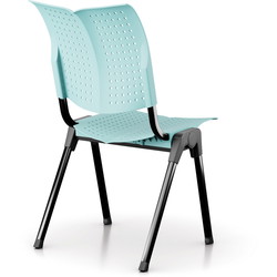 HÅG Conventio Wing 9811 kantinestol, turkis plast, sort stel