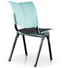 HÅG Conventio Wing 9821 kantinestol, turkis plast, sort select 60999 sædebetræk, sort stel