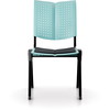 HÅG Conventio Wing 9821 kantinestol, turkis plast, sort select 60999 sædebetræk, sort stel