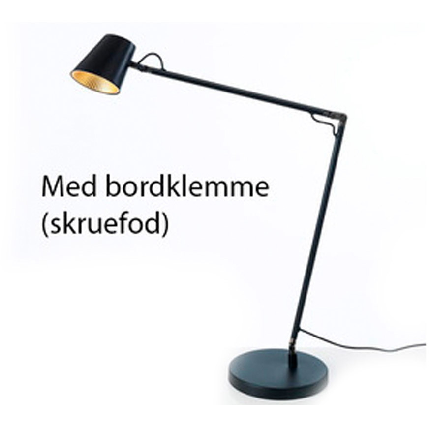 Tokyo skrivebordslampe med bordklemme. Sort. 3000K/94,7Ra.