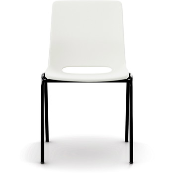 RBM Ana 4340 kantinestol, hvid skal med sort stel