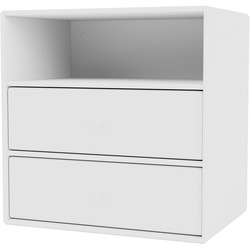 Montana Mini 1006 reol med 2 skuffe, 35x35x25, NewWhite MDF