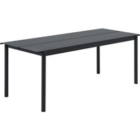 Muuto Linear steel bord, sort, 200x75 cm.