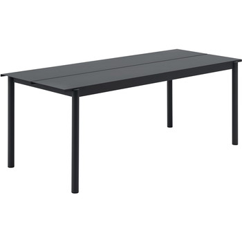 Muuto Linear steel bord, sort, 200x75 cm.