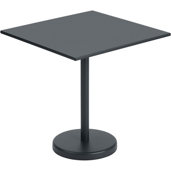 Muuto Linear cafebord, sort, 70x70 cm.