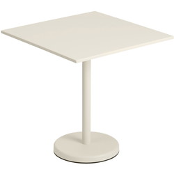 Muuto Linear cafebord, off-white, 70x70 cm.