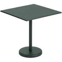 Muuto Linear cafebord, mørkegrøn, 70x70 cm.