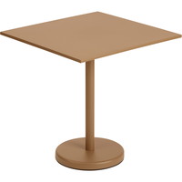 Muuto Linear cafebord, orange, 70x70 cm.