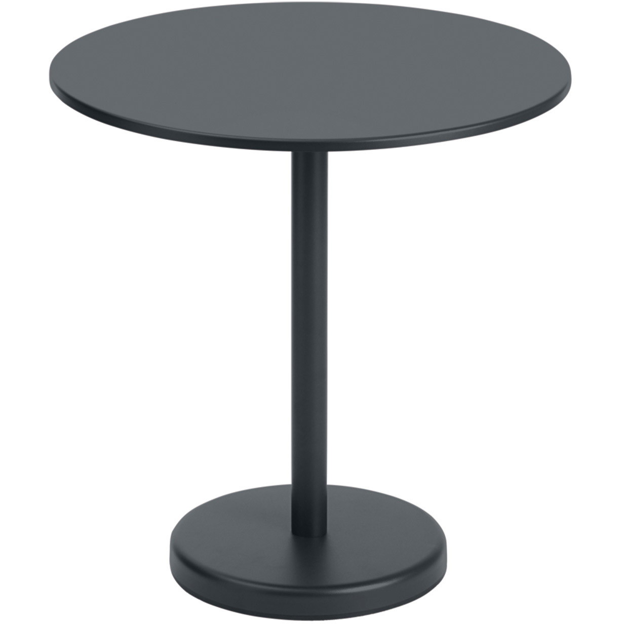 Muuto Linear cafebord, sort, ø 70 cm.