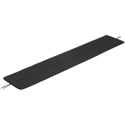 Muuto Linear hynde til bænk, sort, 169 cm.