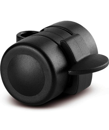 Tente hjul, sort/grå, inkl. bremse