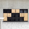 Cube Design 5317 Quadro reol, bøgefiner, 6 rum - åben