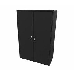 Cube Design 6318 V reol, sort laminat, 6 rum - fuld lågesæt