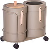 Mizetto Bin There S vogn med to ståltønder 30 ltr Beige