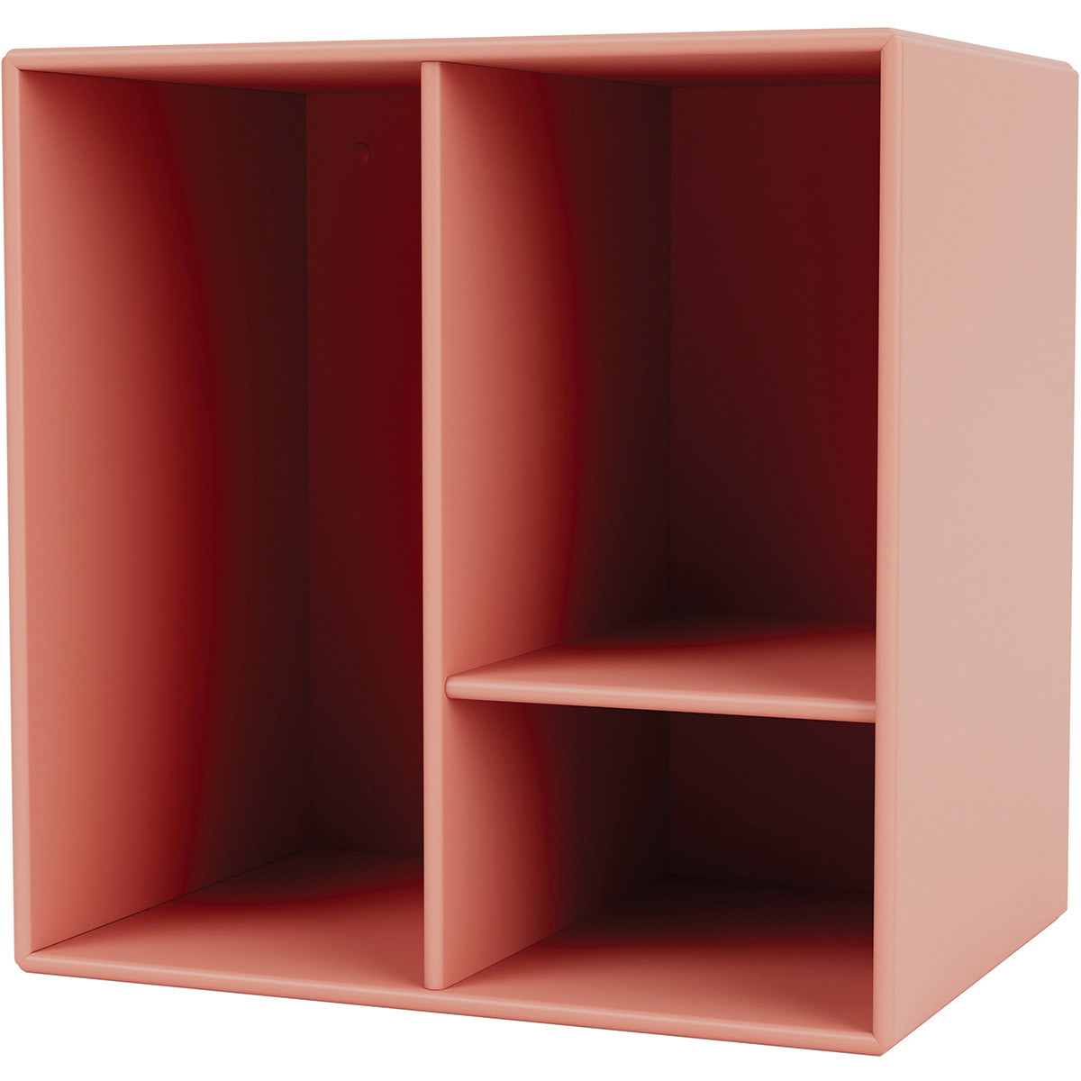 Montana Mini 1002 åben reol, 35x35x25, Rhubarb MDF