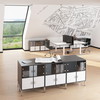 Cube Design 6312 V reol, sort laminat, 4 rum - fuld lågesæt