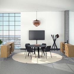 Cube Design 6312 V reol, sort laminat, 4 rum - fuld lågesæt