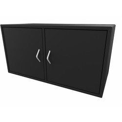 Cube Design 6314 V reol, sort laminat, 2 rum - m. 2 låger