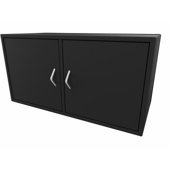 Cube Design 6314 V reol, sort laminat, 2 rum - m. 2 låger