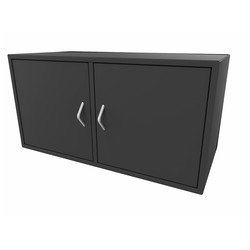 Cube Design 6314 V reol, koksgrå laminat, 2 rum - m. 2 låger