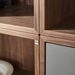 Cube Design 6314 V reol, bøgefiner, 2 rum - m. 2 låger