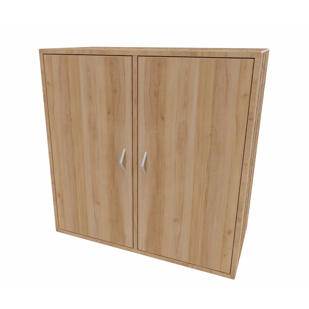 Cube Design 6312 V reol, bøgefiner, 4 rum - fuld lågesæt