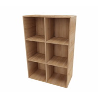 Cube Design 6317 V reol, bøgefiner, 6 rum - åben