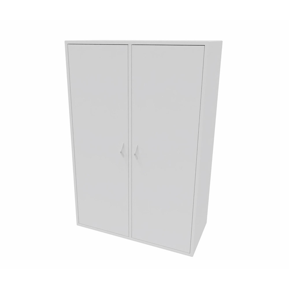 Cube Design 6318 V reol, hvid laminat, 6 rum - fuld lågesæt