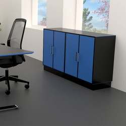 Cube Design 6318 V reol, bøgefiner, 6 rum - fuld lågesæt