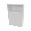 Cube Design 6319 V reol, hvid laminat, 6 rum - 2 stk. 2 rums låger i bunden