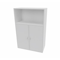 Cube Design 6319 V reol, hvid laminat, 6 rum - 2 stk. 2 rums låger i bunden