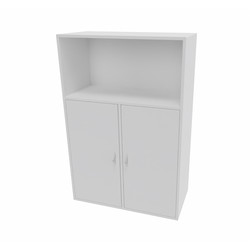 Cube Design 6319 V reol, hvid laminat, 6 rum - 2 stk. 2 rums låger i bunden