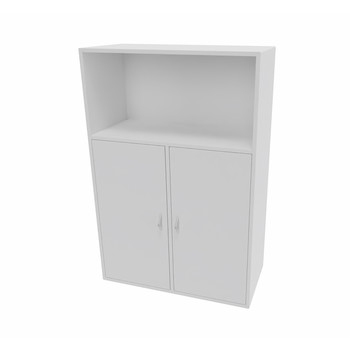 Cube Design 6319 V reol, hvid laminat, 6 rum - 2 stk. 2 rums låger i bunden