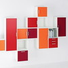 Cube Design 5314 Quadro reol, bøgefiner, 2 rum - m. 2 låger