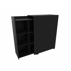 Cube Design 6174V V udtræksskab sort laminat venstrevendt