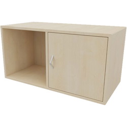 Cube Design CU6313/6580 V reol, ahorn finer, 2 rum - m. 1 låge i højre side