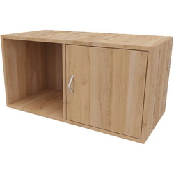 Cube Design CU6313/6580 V reol, bøgefiner, 2 rum - m. 1 låge i højre side